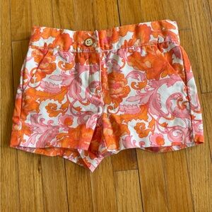Janie and Jack Floral Short in Clementine Bloom